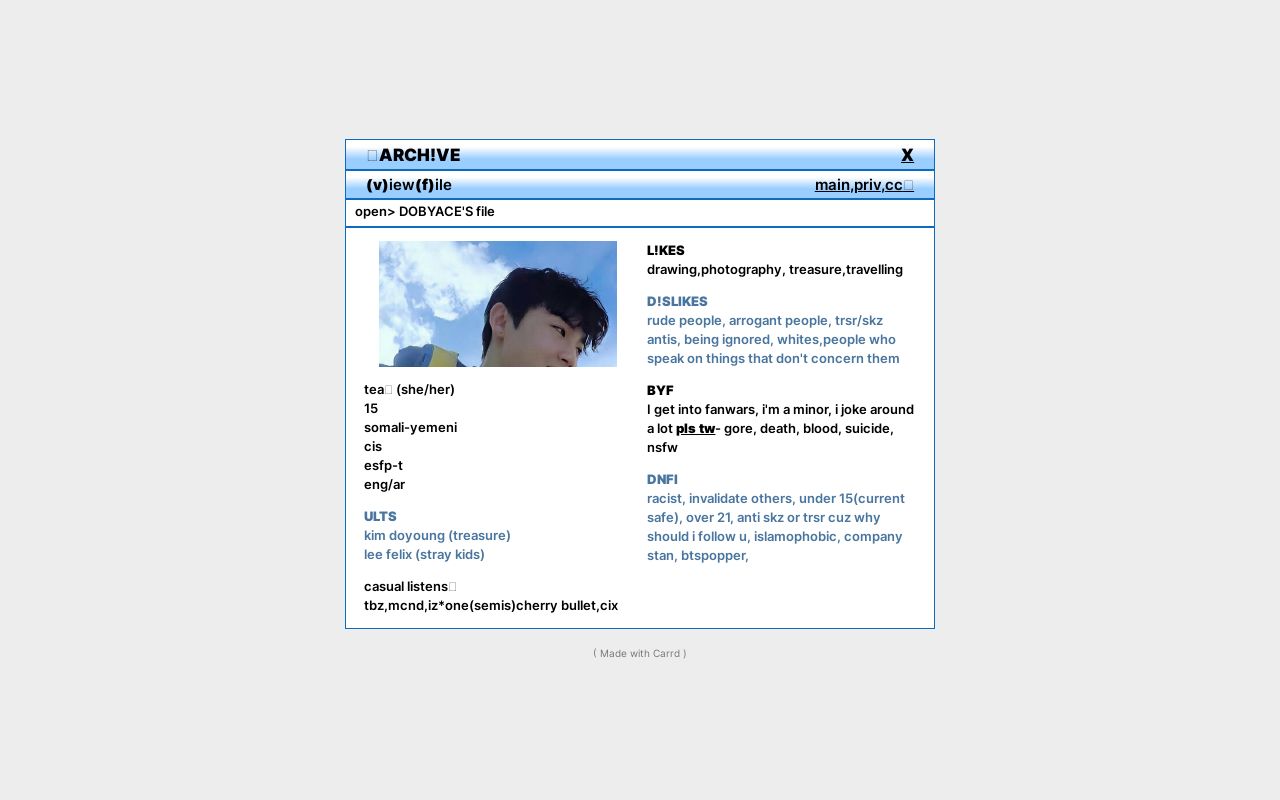 Carrd profile picture for @kimdobi